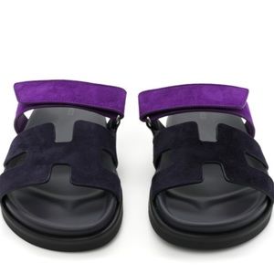 Hemes Womens Chypre Sandals 38.5 Marine Violet Majorette